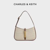 ราคา CHARLES and KEITH CK2 20151402 กระเป๋าถือฝรั่งเศสใต้วงแขนผ้าใบกระเป๋าสี่เหลี่ยมขนาดเล็กสำหรับผู้หญิง (21687369570)