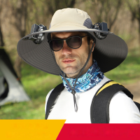 ราคา พัดลมคู่ที่ถอดออกได้ หมวกบัคเก็ตพัดคู่ลมพลังงานแสงอาทิตย์ ปีกกว้างหมวกตกปลาเดินป่าตั้งแคมป์ (21844738616)