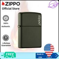 ราคา Zippo Classic Zippo Logo Green Matte Design Windproof Lighter Zippo 221ZL การออกแบบสีเขียวด้าน ไฟแช็กไม่มีเชื้อเพลิงภายใน (11065953073)
