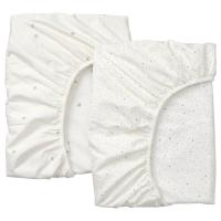 ราคา ผ้าปูที่นอนรัดมุม เตียงเด็กอ่อน IKEA ลายจุด เขียว หลากสี 60x120 ซม 2 ชิ้น (21523484201)