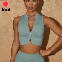 ราคา Nessaj ชุดชั้นในออกกำลังกายเสื้อโยคะไร้รอยต่อดูดซับแรงกระแทกสำหรับผู้หญิงชุดเล่นโยคะไร้รอยต่อกีฬาวิ่งเสื้อกล้าม (19710099267)
