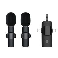 ราคา KEBETEME ลำโพง K35ไมโครโฟนคลิปติดปกเสื้อไร้สายไมโครโฟนไร้สายไม่มีเสียงรบกวนอัจฉริยะสามารถปรับได้3 5รู (20978188444)