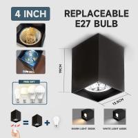 ราคา Led โคมไฟเพดาน โคมไฟดาวน์ไลท์ ติดลอย 3 5นิ้ว 4นิ้ว ดาวไลท์ led หลอดไฟแบบถอดเปลี่ยนได้ E27 Downlight ไฟ led เพดาน (21581598120)