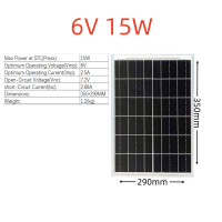 ราคา แผงโซลาร์เซลล์ monocrystalline solar cell 6V 18V 10W 15W 20W 30W 50W 80W 100W (21414925401)