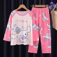 ราคา Sanrio Kuromi Melody Cinnamoroll แขนยาวเซ็ตชุดนอนน่ารักสำหรับเด็ก Pakaian Rumahan ของขวัญเสื้อผ้าลำลอง (21276735580)