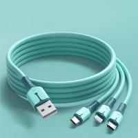 ราคา สายชาร์จเร็ว 3In1 5A ชาร์จเร็ว 1 2M 3หัว Liquid cableสำหรับ Samsung S20 J4 J5 S4 S6 S8 S10 Note 10สาย Micro USB สาย iPhone สาย Type C (17125674563)