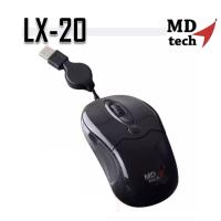 ราคา MD tech LX 20 Optical USB Mouse Mini 1600 DPI เมาส์ มีสายขนาดเล็ก เป็นรุ่นเก็บสายได้ (7184620545)