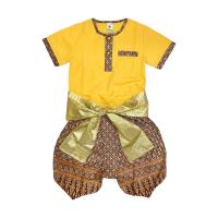 ราคา Smilekid ชุดไทยเด็ก ชุดไทยเด็กชาย ชุดไทยใส่ไปโรงเรียน ชุดไทยเด็กลอยกระทง โจงพิมพ์ทอง ผ้าคาดเอว ตาข่ายทอง (21859996296)