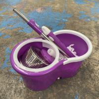 ราคา ไม้ถูพื้น ถังปั่นไม้ม็อบสแตนเลส ไม้ถูพื้นแบบหมุน Spin Mop พร้อมถัง หมุน 360 องศา ถังปั่น 2in1 (10727879935)