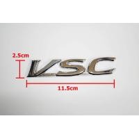 ราคา ป้ายโลโก้พลาสติกโครเมี่ยม VSC ขนาด11 5x2 5cm ติดท้ายสำหรับ Toyota ด้านหลังติดเทปกาวสองหน้า (1030402029)