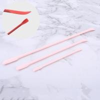 ราคา ใหม่ซิลิโคนไม้พายเคล็ดลับมินิสองหัวเครื่องสำอางครีมไม้พายแยมเค้กครีมไม้พายชุด3ชิ้น (21739930033)