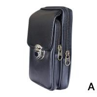 ราคา Mens Waist Bag PU Vertical Cycling Bag Mobile Phone Outdoor กระเป๋าคาดเอวผู้ชาย Waist Bag Bag Sports X2B5 (21371236354)
