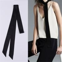 ราคา ผู้หญิงผอมผ้าพันคอซาตินยาวบางริบบิ้นบางผูกคอสุภาพสตรีผ้าพันคอ (16304841334)