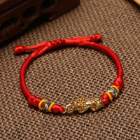 ราคา กำไลปี่เซียะคาบเงิน กำไลด้ายแดง กำไลมงคล กำไลเชือกแดง กำไลฮวงจุ้ย (19705159249)