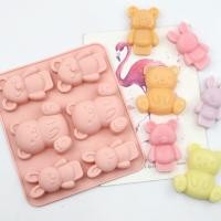 ราคา แม่พิมพ์ซิลิโคนรูปหมี รูปกระต่าย 6 ช่อง Bunny Bear แม่พิมพ์ DIY แม่พิมพ์ขนมแม่พิมพ์น้ำแข็งแม่พิมพ์วุ้น (21894395481)