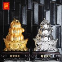 ราคา ฟักทอง ฟักเงินคู่ ตั้งบนก้อนทอง งานเรซิ่น มี 2 แบบ 2 ขนาด ฟักทอง 3 ชั้น และมีกบก้อนทอง 5 ชั้น พร้อมฐาน สูง 9 11 นิ้ว (15463949671)