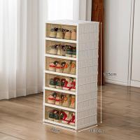 ราคา Jumper kids กล่องรองเท้า 3 9 ชั้น ใส่ได้ชั้นละ 2 คู่ กล่องใส่รองเท้า กล่องรองเท้าพลาสติกบานใส พับได้ shoe box waterproof พร้อมส่ง (21728546129)