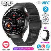 ราคา LIGE 360 AMOLED นาฬิกาจอ HD นาฬิกา ผู้ชาย NFC บลูทูธเข็มทิศกีฬาอัตราการเต้นหัวใจสายรัดข้อมือฟิตเนสความดันโลหิตกันน้ำธุรกิจ GT4 กล่อง (21816886192)