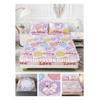 ราคา New ผ้าปูที่นอนเสริมใย ผ้าปูที่นอน มีชายระบาย สไตล์เกาหลี น่ารัก รัดมุมรอบผืน (21704287195)