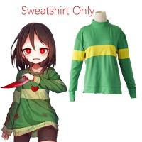 ราคา บ้านคอสเพลย์ เกมอนิเมะ Undertale Frisk Chara ชุดคอสเพลย์อีกต่อไปเสื้อสเวตเตอร์แขนยาวคอปกสูงเสื้อผ้ากางเกงขาสั้นสร้อยคอมีด (12264706125)