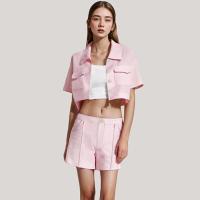 ราคา Closet Crush ชุดเซ็ตเสื้อเตครอปแขนสั้น และกางเกงขาสั้น สีชมพู (21741758438)