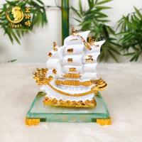 ราคา เรือสำเภาหัวมังกร เสริมการค้าและธุรกิจให้เจริญมั่งคั่ง และราบรื่น งานเรซิ่นพร้อมฐาน มี 2 แบบ สูง 5 5 นิ้ว (15350976082)