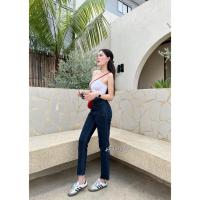 ราคา Acasey กางเกงยีนส์ผู้หญิง ขายาว ดีเทลกระเป๋าปืน เก็บทรง เนื้อหนา เนื้อนุ่ม ไซส์ 5188 S 38 (21989884107)