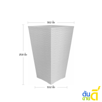 ราคา กระถาง กระถางต้นไม้ กระถางสี่เหลี่ยมทรงสูง โมเดิร์น โฟเวฟ ขนาด 16 นิ้ว สีดำ สีขาว สีเทา สีอิฐ สีขาวโอโม่ สีหินอ่อน (21394626088)