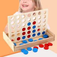 ราคา 4 ในแถวเกมกระดานปริศนา Early Educational Interactive Wood Line Up 4 เกมกระดานสำหรับเด็ก (21572417857)