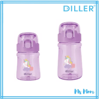 ราคา กระติกน้ำเด็ก หลอดเด้ง Diller 5 สี ขนาด 400มล และ 550มล (16629577170)