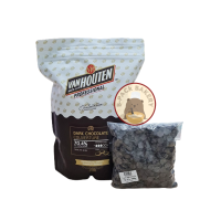 ราคา แวน70 4 แบ่งขาย500g แวนฮูเต็น 70 4 ดาร์คช็อคโกแลต กูแวร์ตูร์ Van Houten Dark Chocolate Couverture 70 4 (20679436209)