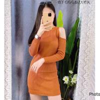 ราคา สินค้าขายดี สินค้านำเข้า GK รุ่น แซกเปิดไหล่ แฟชั่นสุดฮิต ครบจบทุก ความเทห์ ผ้าดีงานดี งานน่ารักสวยมาก Street everyday look ชิวๆ ตัวละ 229 สินค้านำเข้า โอ้ยยยยแซ่บไม่ไหวว สู้ดดปากกันเลยค๊าา เดรสสั้นร 