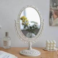ราคา กระจกแต่งหน้า กระจกเจ้าหญิง กระจกตั้งโต๊ะ ผู้หญิง สไตล์วินเทจ เกาหลี น่ารัก หมุนได้ พร้อมส่ง (21873380695)
