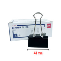 ราคา DELI BINDER CLIPS คลิปดำหนีบกระดาษ ขนาด 15 51mm ใช้หนีบกระดาษเอกสารต่างๆ สะดวกในการรวบรวม บรรจุ 12 ชิ้น (21352500846)