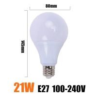 ราคา หลอดไฟ LED E27 3W 6W 9W 12W 15W 18W 21W ไฟ LED 220V ขาวเย็น อบอุ่นสีขาว ไฟ LED สปอตไลท์ (21507774638)