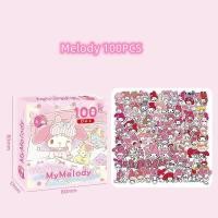 ราคา SANRIO Kuromi Melody Hello Kitty อบเชย Pom Pom Purin กล่องสติกเกอร์การ์ตูนน่ารัก Pochacco (21769201244)