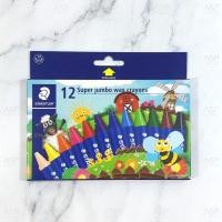 ราคา สีเทียนด้ามใหญ่ ซุปเปอร์จัมโบ้ สเต็ดเล่อ Staedtler 12 สี Super Jumbo Wax Crayons (9813503332)