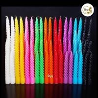 ราคา พร้อมส่ง เทียนเกลียวแฟนซี 6 8 10 12 นิ้ว เทียนสี เทียน ราคาต่อคู่ (16402144291)