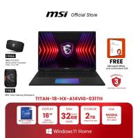 ราคา MSI NOTEBOOK Titan 18 HX A14VIG 031TH 18 UHD Intel Core i9 14900HX NVIDIA GeForce RTX 4090 32GB 16x2 DDR5 2TB NVMe PCIe SSD Windows 11 Home Microsoft Office Home and Student 2021 โน้ตบุ๊ก (21728130424