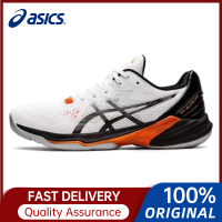 ราคา 100 Original ASICS SKY ELITE FF2 White Black for Mens and Womens Volleyball Shoes Low Cut Durable Professional Volleyball sport Shoes (21683565266)