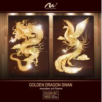 ราคา ภาพพิมพ์มงคลพร้อมกรอบลอยไม้คู่ หงส์มังกร เรียกทรัพย์ เพิ่มโชคลาภ ประดับตกแต่งบ้าน สำนักงาน (19597296373)