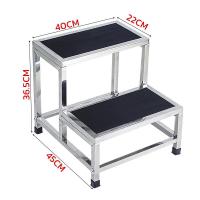 ราคา จัดส่งภายใน48ชั่วโมง 2ชั้น บันไดขึ้นเตียง แผ่นยางกันลื่น บันไดเตียง304บันไดสแตนเลส บันไดอเนกประสงค์ บันไดขึ้นลงเตียง (21527108585)