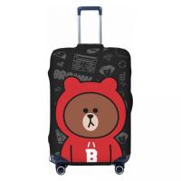 ราคา ผ้าคลุมกระเป๋าเดินทาง ป้องกันรอยขีดข่วน ลายหมีบราวน์ ขนาด Brown Luggage Cover 18 20 22 24 26 28 30 32 นิ้ว (21733213748)