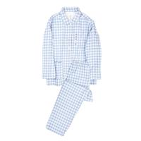 ราคา MUJI pajamas womens pure cotton double layer gauze spring and summer models without side seams cotton mens long sleeved home clothes Uniqlo (18619998183)