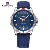 ราคา NAVIFORCE นาฬิกาข้อมือผู้ชายสายไนลอนสีฟ้า9204Nนาฬิกาควอทซ์พร้อมเคสโลหะผสมแสดงอนาล็อกนาฬิกามือเรืองแสงกันน้ำ (21099230538)