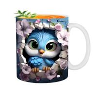 ราคา 3D Owl Mug Cute Mugs 3D Flat Painted Owl Mug Ceramic Coffee Mugs Novelty Coffee Mug 11oz Ceramic Owl Decor For Coffee Milk Tea Lovers adorable (20756061162)