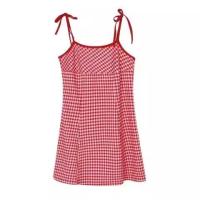 ราคา BG World เดรสลายสก็อตสายเดี่ยวสไตล์รีสอร์ท ชุดเดรส A line เปลือยหลังฤดูร้อนใหม่ ชุดเดรสสายเดี่ยวลายสก๊อตสไตล์เกาหลีมินิสเกิร์ตริมทะเล (21956683216)