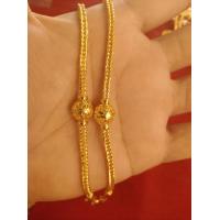 ราคา สร้อยคอลายสี่เสาขั้นเม็ดฉลุ นน 2สลึง สี18k สีสวยเหมือนจริง (21796778274)