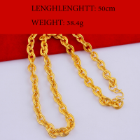 ราคา สร้อยคอทองคำ สร้อยคอที่อุดมไปด้วยสร้อยคอทรายทอง สร้อยคอทองคำ สร้อยคอทองคำที่สดใสและสมจริง โซ่ชุบทองจำลองที่ครอบงำ (21908969619)