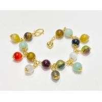 ราคา สร้อยข้อมือหยก หยกพม่า ตัวเรือนทองเหลืองแท้ ชุบทอง 24 เค งานมือ ปรับความยาวได้เอง ตะข้อS (21378059862)